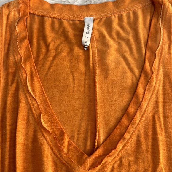 Flowy, burnt yellow/almost orange tank top. Slightly longer in the back! - Picture 2 of 3